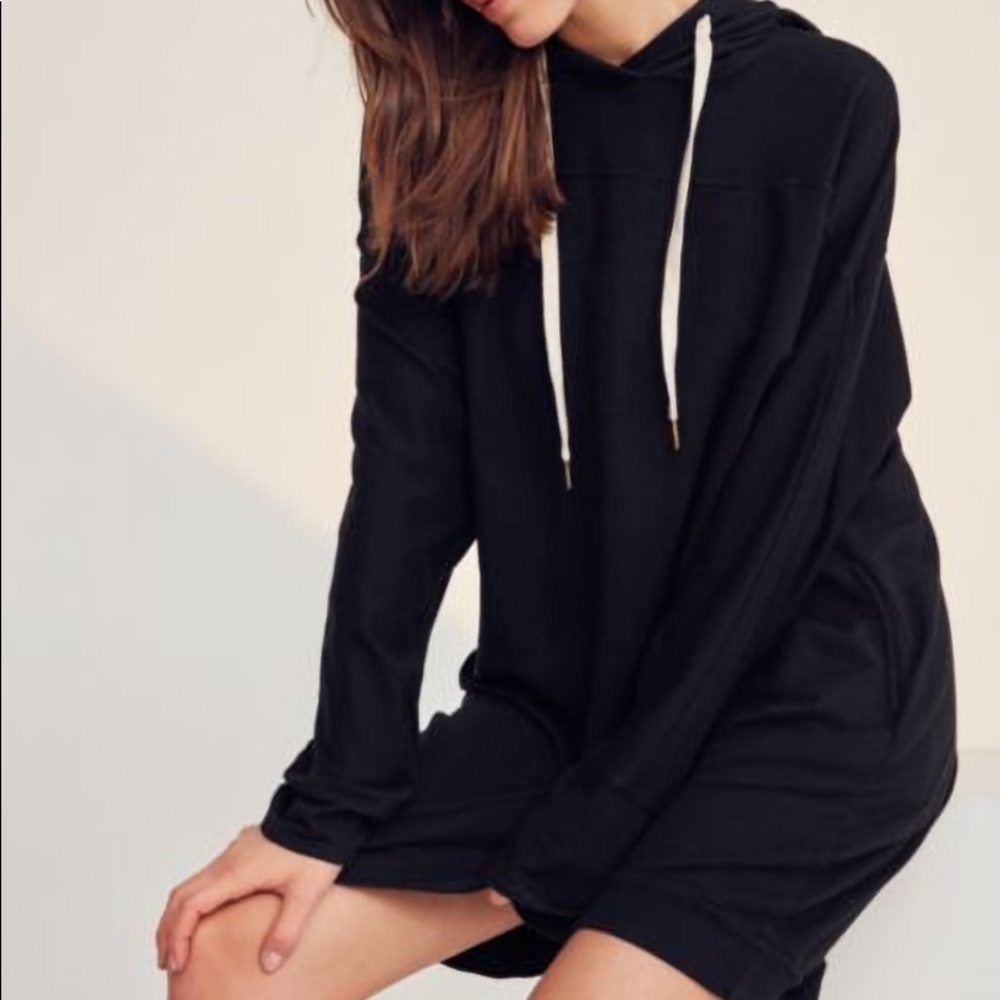Urban Outfitters Black Hoodie Dress